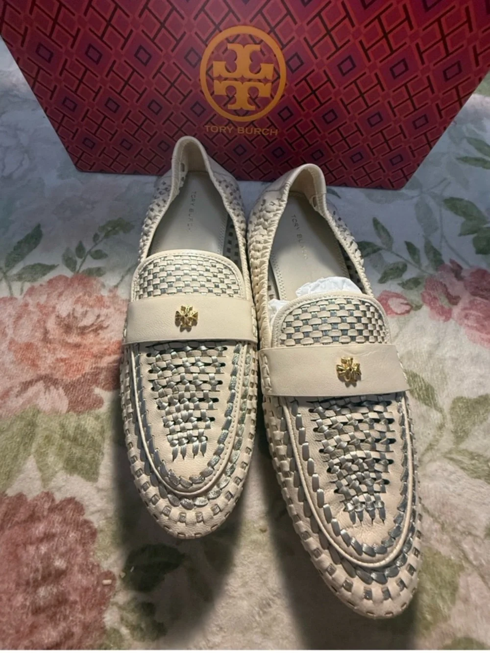 Tory Burch NWT Woven Ballet Loafer $378 Sz 8.5